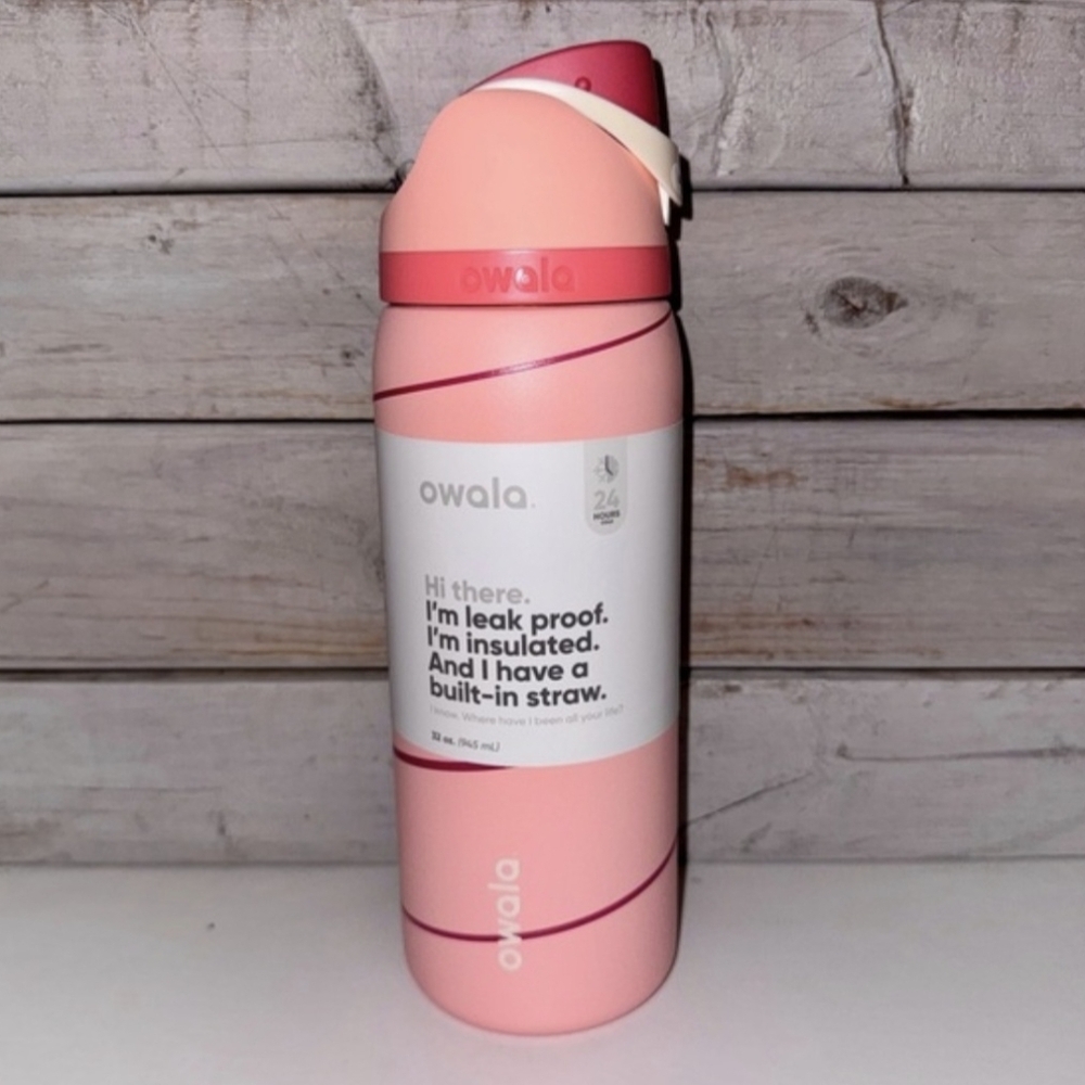 Owala 32oz Candy Cane Lane – Rare Limited Edition Pink Swirl NWT